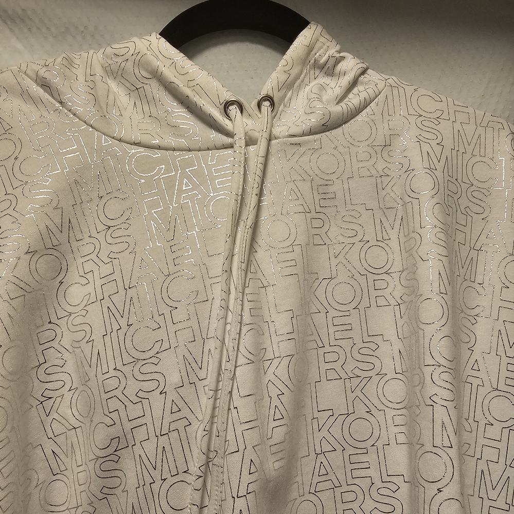 2X White and Silver Micheal Koors Sweatshirt